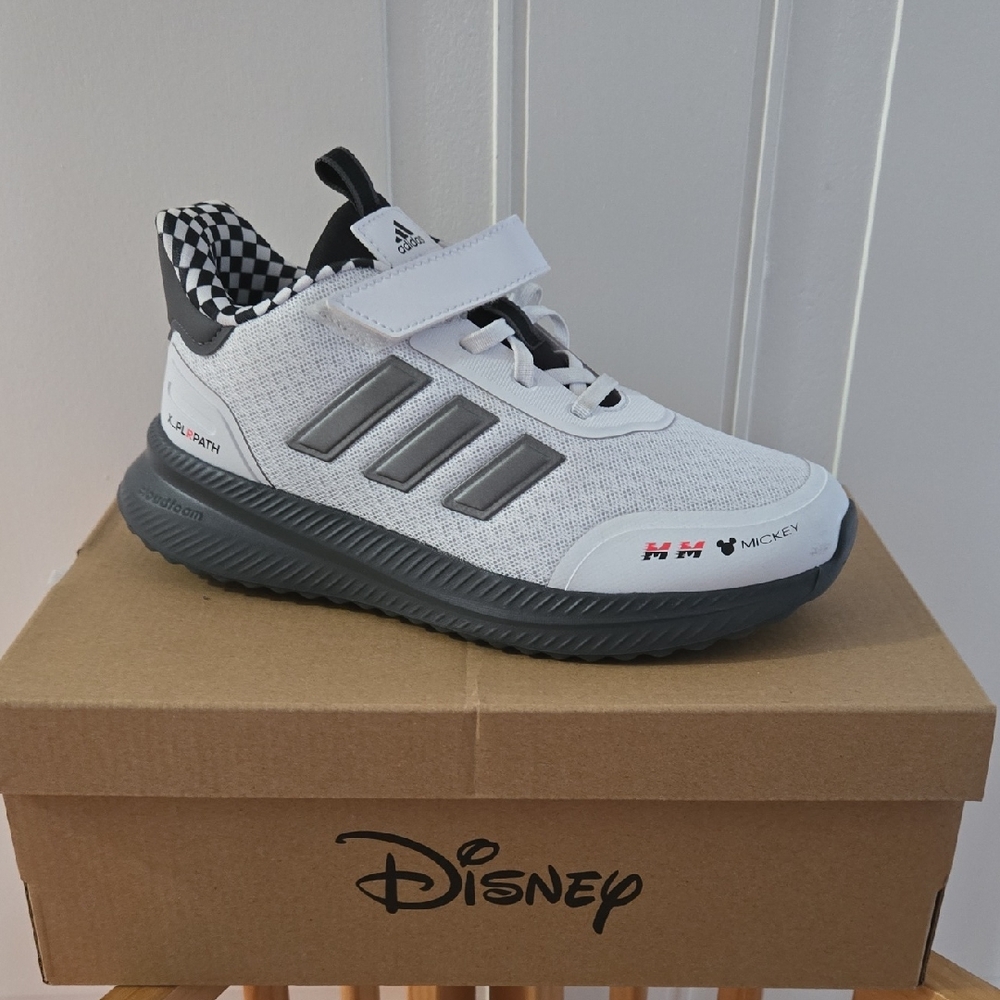 Adidas Kids White and Gray Mickey Sneakers